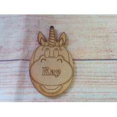 Personalised Unicorn Head bauble 